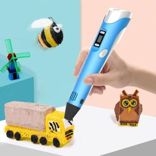 3D Printing Pen Digital Display Intelligent 3D Pen High Temperature 3D Graffiti Painting Pens with Educational Toys Gift