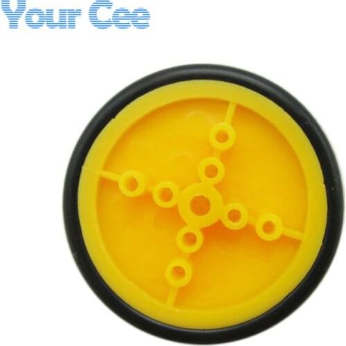 50 pcs Small Smart Car Tire Chassis Plastic Robot Chassis Wheel