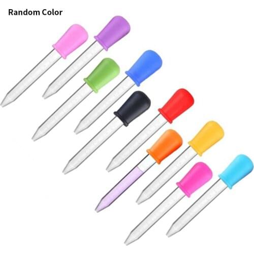 6/10pcs 5ml Small Silicone Plastic Feeding Medicine Liquid Graduated Pipette Dropper For School Lab Baby Pipettes Devices