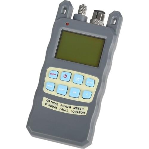 AUA-80A Gray Optical Power Meter Red Light Source All-in-one Fiber Optic Tester OPM&VFL Two In One 5KM 10km 20KM 30km