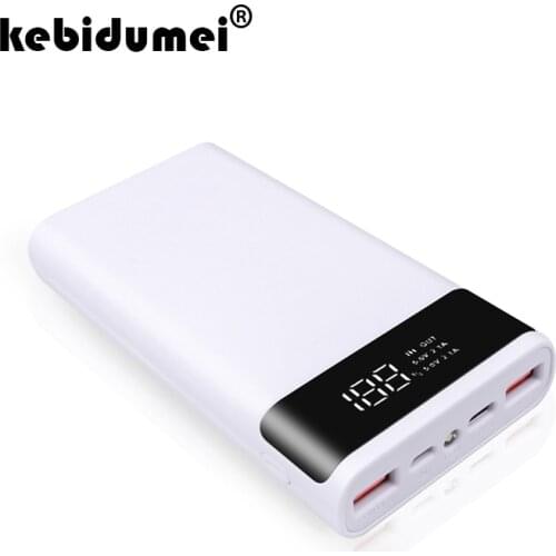Battery Storage Box Power Bank 6x18650 Battery Box QC 3.0 Quick Fast Charger Type-C Micro USB 5V Mobile Phone Charger Box