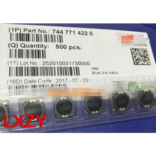Free Shipping 10PCS/lot 7447714220 WE 220 22UH 3A 10X10X5MM W E core coil inductor