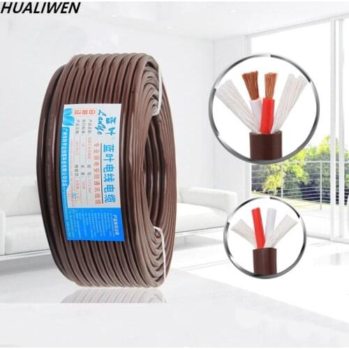 Pure Copper Core Speaker Cable 2 Core 2.0 Square Speaker Cable Outdoor Audio Cable Performance Engineering Cable