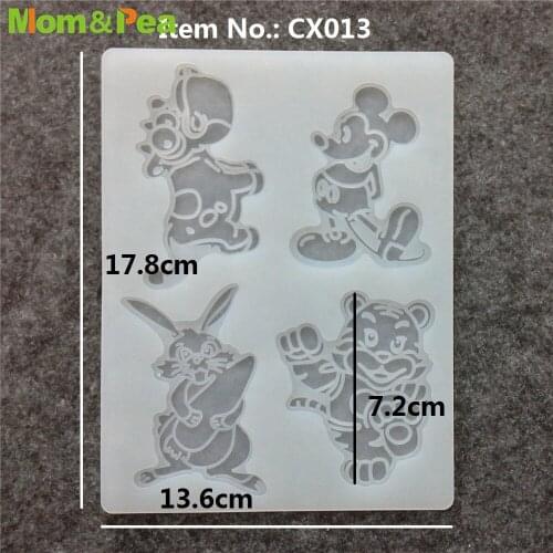 CX013 Cartoon Animal Silicone Mold Chocolate Ornamental Fondant Mould Cake Decoration Tools