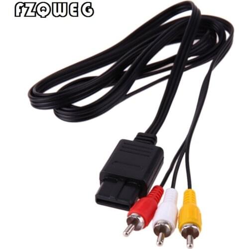 FZQWEG 6FT AV TV RCA Video Cord Cable For Game cube/for SNES GameCube/for Nintendo for N64 64 Game Cable Accessory