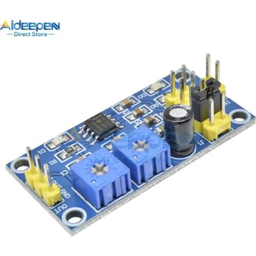 DC 5V NE555 Pulse Generator 5 Band 0.6Hz-180KHz Signal Generator Square Wave Adjustable Duty Cycle With LED Indicator