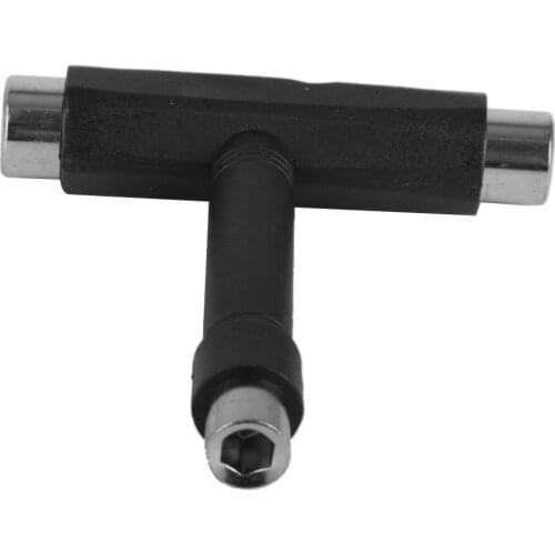 MagiDeal T Wrench Hexagon Spanner Tool for Roller Skate Skateboard, Black