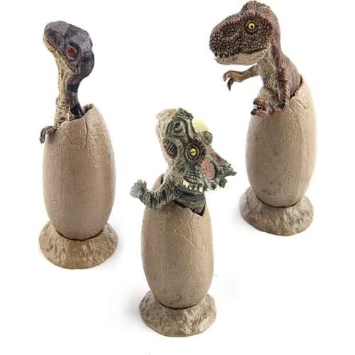 3pcs/set Dinosaur Egg Model Half Hatched Dinosaur Fossil Handmade Vivid Display Model Kids Toys Boys Girls Toys Gifts