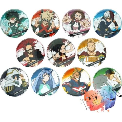My Hero Academia Anime Boku No Hero Academia Trading Badge Tamaki Mirio Nejire Sir. Night Eye Deku Shoto Metal Badge Brooch Pins