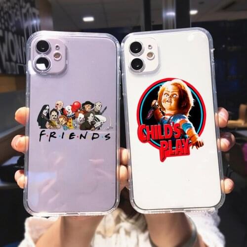 Chucky Good Guys Phone Case For iPhone 11 12 Pro 8 7Plus XS MAX SE 20 XR Horror Movie Clear Soft TPU Cover Funny Cartoon Fundas