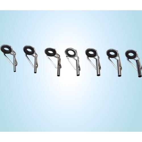 30pcs Set Fishing Rod Guid 6 Kinds Of Diameter Smooth Iron Fishing Rod Guides Ring Saltwater 2.2mm/2.4mm/2.8mm/3.0mm/3.5mm/3.8mm