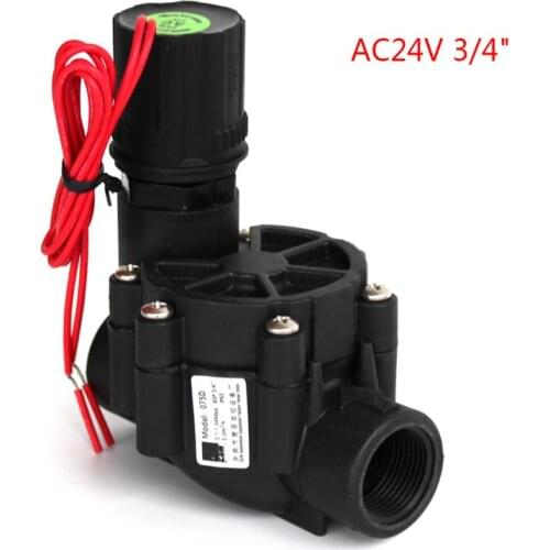 3/4" 1" Normally Closed Solenoid Valve 220V/24V Nylon Water Valve for Garden