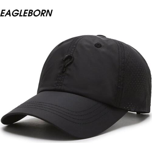 EAGLEBORN Design New Question Mark Embroidered Baseball Cap Men Hat Summer Women Baseball Cap Sports Visor Lightweight Sun Hat