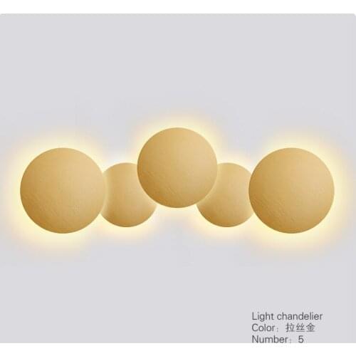 New product light luxury round wall lamp simple ins style combination restaurant wall lamp bedroom wall lamp net red lamp