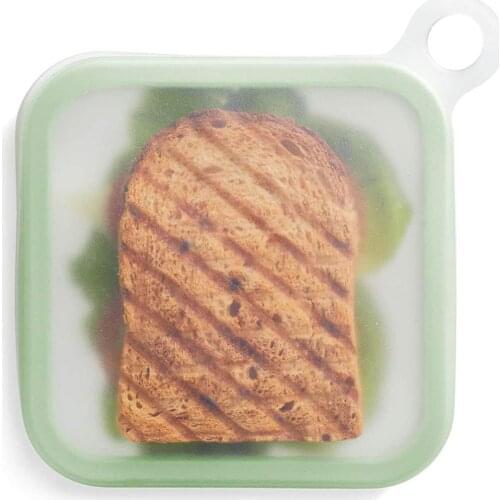 Portable Lunch Box Silicone Sandwich Box Portable Reusable Toast Lunch Box Practical Food Container