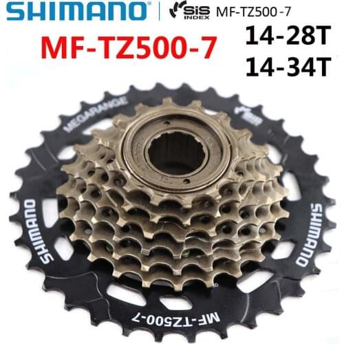 SHIMANO MF TZ500 7 Speed Bicycle Freewheel 14-28T 14-34T Sprocket MTB Road Folding Bike Cycling Bicycle Bicycle Parts
