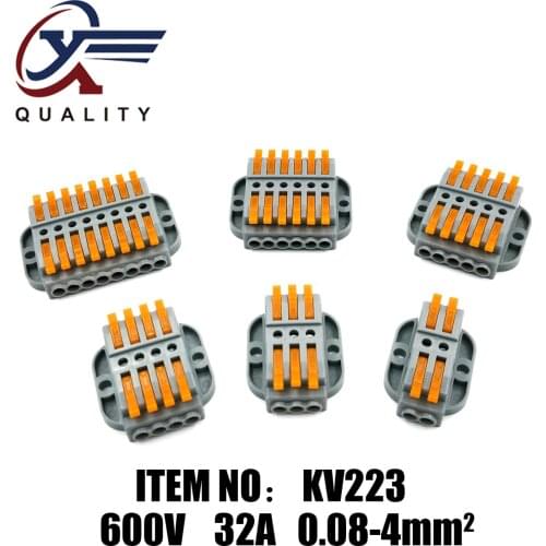 1PCS Wire Connector 2/3/4/5/6/8 pin New Universal Docking Fast Wiring Conductors Terminal Block Electrical Equipment