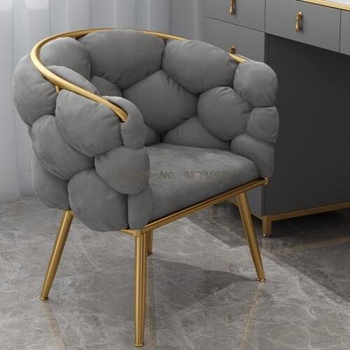 Makeup chair dressing stool ins net red chair manicure chair nordic dining chair milk tea lounge chair single sofa computer chai