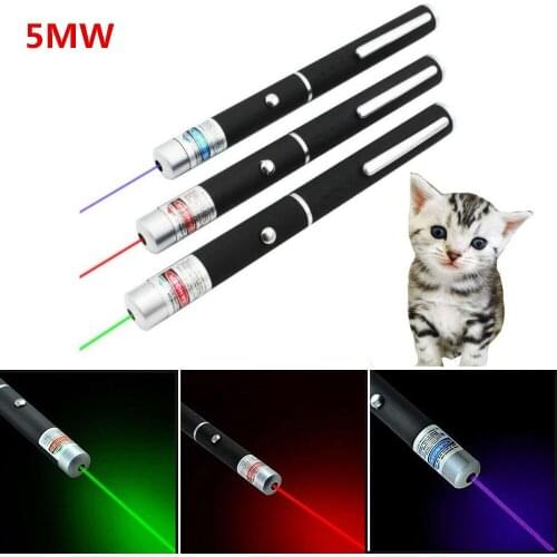 5MW LED Laser Pet Cat Toy Red Dot Laser Light Toy Laser Sight 530Nm 405Nm 650Nm Pointer Laser Pen Interactive Toy with Cat