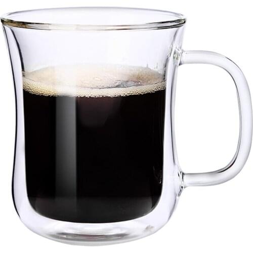 200ml Double walled Heat-resistant Glass Coffee Mug Daily Drinkware Juice Mug Personal Water Tea Milk Cup