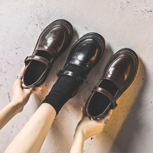 Retro Style Girl Shoes Student JK Shoes Women Low heels Monk Straps Loafers Mary Janes Leisure Shoes