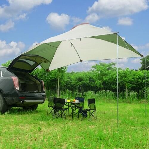 SUV Auto Camping Tent Portable Waterproof Car Side&Trunk Awning Rooftop Tent Sun Shade Shelter Anti-UV Canopy for Self-driving