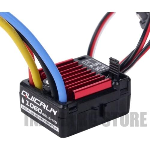 1060 60A Waterproof QUICRUN Brushed ESC Speed Controller with 6V/3A BEC for 1/10 RC Crawler Car
