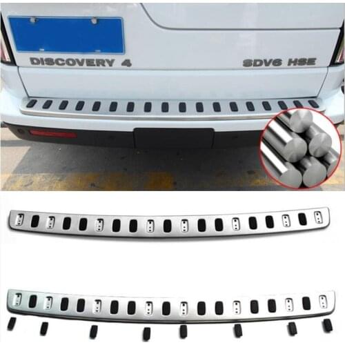 For Land Rover Discovery 4 LR4 2010-2016 Rear Bumper Protector Tail Trunk Guard door Sill Plate Scuff Trim Cover