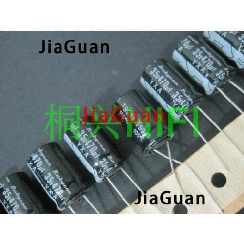 20PCS NEW RUBYCON YXA 35V470UF 10X16MM 105 degrees 470UF/35V Aluminum electrolytic capacitors yxa 470UF 35V