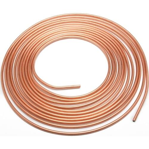 25 Ft 3/16" OD Car Copper-Nickel Brake Line Tubing Coil and Fitting Kit R3MD