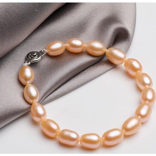 100% Natural Freshwater Pearls Bracelet Real Pearl Bangles For Women High Quality Jewelry DIY Handmade Bracelets Fit Gift