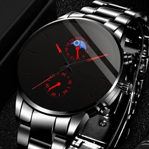 Reloj hombre Luxury Fashion Business Men Watches Classic Black Stainless Steel Analog Quartz Wrist Watch relogio masculino