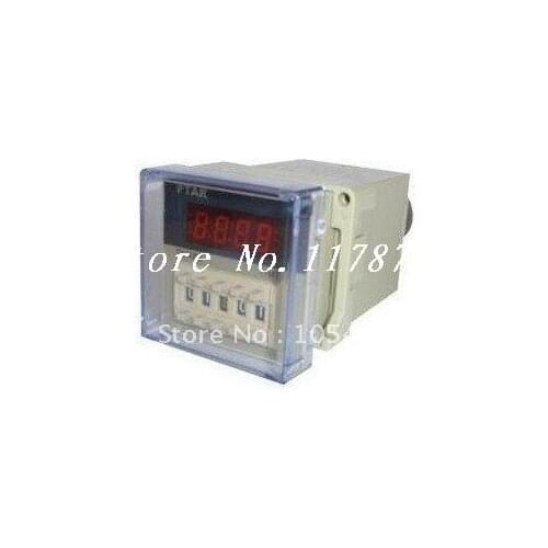 24VDC digital time delay relay timer 0.01s-9999h LED display 8 pin panel installed DH48S2Z DPDT