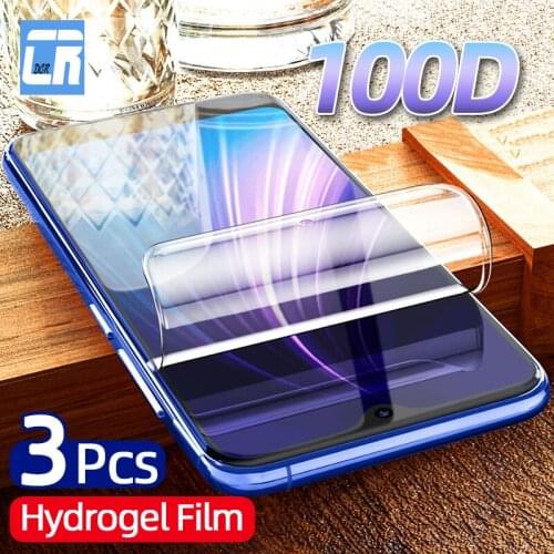 1-3Pcs 100D Hydrogel Film for Xiaomi Poco X3 NFC Note 10 9 8 Lite 9 8 SE A3 A2 Redmi Note 7 8 9 5 Pro Screen Protector Soft Film