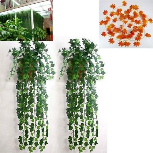 Artificial Vine Red Autumn Ivy Maple Leaf Fake Garland Plants Foliage Garden For Wedding Party Home Decoration