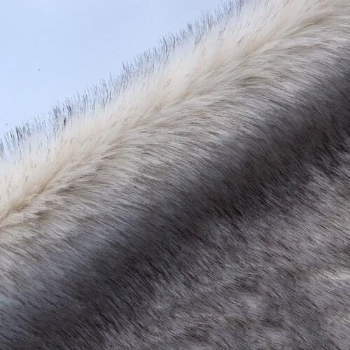 Faux Fur Beige Dyed Furry Faux Fox Plush Fabric