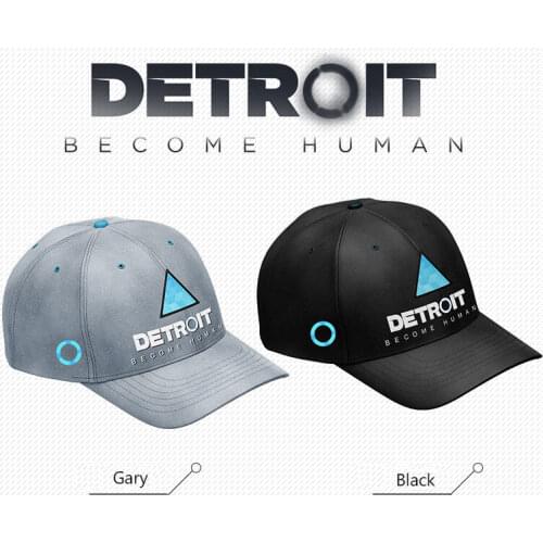 PS4 Detroit Become Human Connor RK800 Cosplay Cap Topee Baseball Hat Twill Snapback Adjustable Men Women Game Props Unisex New