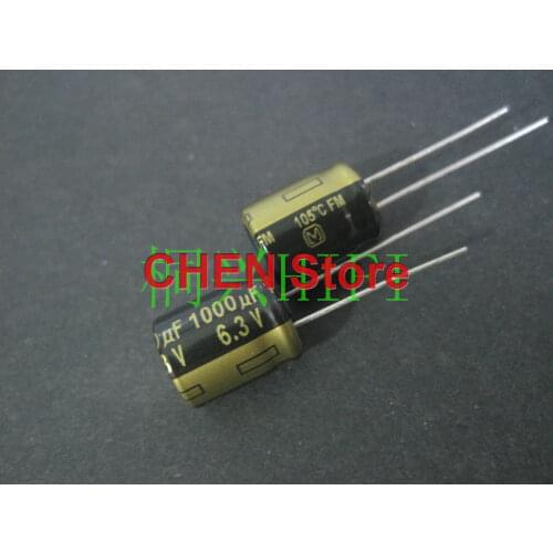 20PCS matsushita capacitor FM Series 6.3V1000UF 10X12.5MM ultra low internal resistance Electrolytic Capacitor 1000uf 6.3v