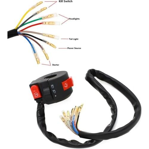 ATV Handlebar Mount Lights Start Stop Kill Switch Assembly For Honda ATC 110 125M 185S ATC200 ATC 200 E ES M S R 35200-958-013