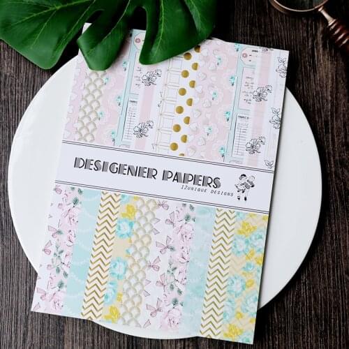 KSCRAFT 24pcs Single-side Printed Lovely Flowers pattern creative papercraft art paper handmade scrapbooking kit set book