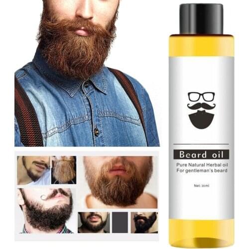 30ml Men Beard Oil Professional Beard Hair Growth Oil Non-greasy Fast Absorbing Smooth Beard Anti Hair Loss Treatment
