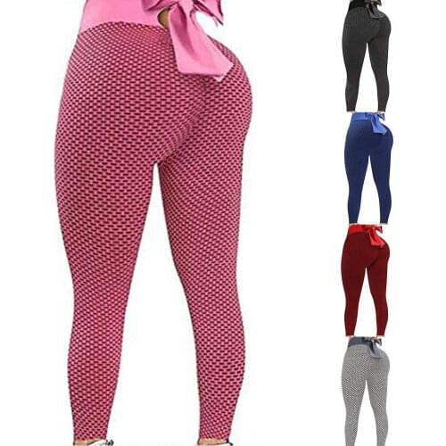 Solid Leggings Women Bow Decor High Waist Seamless Leggings for Women Fitness Skinny Pants Women Leggings pantalones de mujer