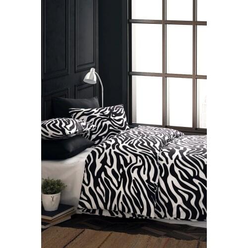 Zebra 100 Cotton Ranforce Double Personality Duvet cover 200x220 Fitted Sheets And 2 Pcs Pillow Case