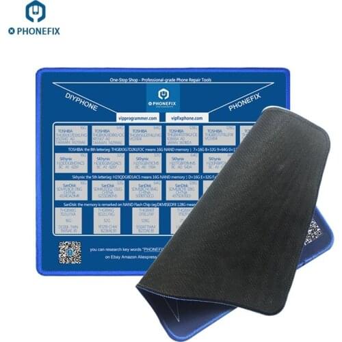 Phone Motherboard repair assistant Mouse Mat For iPhone motherboard NAND Memory Capacity Mouse Pad With NAND Comparison Table