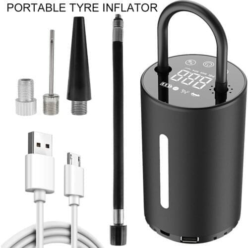 Portable Tyre Inflator Air Compressor Portable 150 PSI Air Pump Inflator Bike Pump for Cars Bike Motorcycle Balls Swim Rings