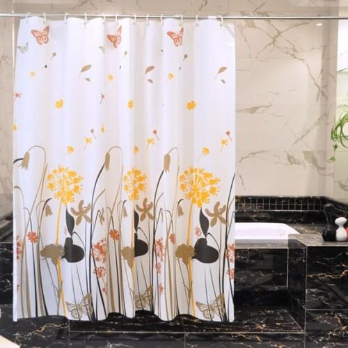 Bathroom cord Waterproof and mildew proof Shower Room Butterfly Dandelion Water curtain Window curtains Door curtain