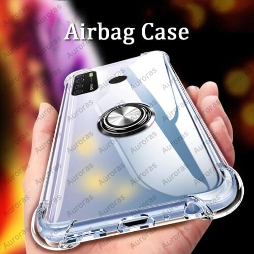 Auroras For Tecno Camon 15 Case Full Protection Soft Airbag Silicone Cover For Tecno Camon 15 Air Ring Holder Case