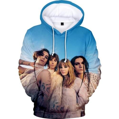 3D Print Maneskin Hoodies Sweatshirts Heavy Metal Rock Band Hoodie Sportswear Streetwear Women/Men Maneskin Merch Clothes
