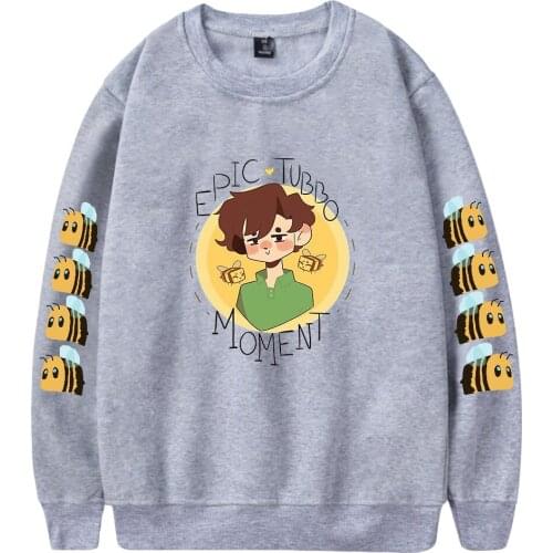 Tubbo Dreamwastaken GeorgeNotFound Print Loose Tops Sweater Series Women/Men Clothe Turtlenecks Sweet Style Round collar fleece