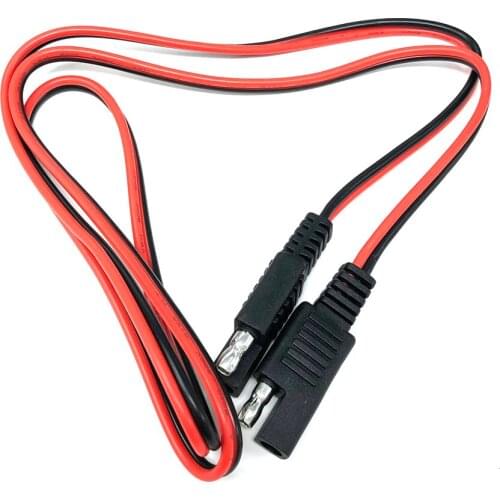 1PCS 18AWG SAE to SAE Extension Cable Quick Disconnect Wire Harness SAE Connector 100CM